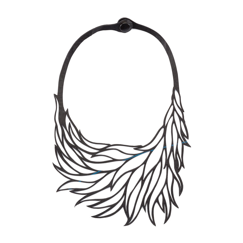 Flame Handmade Upcycle Statement Necklace