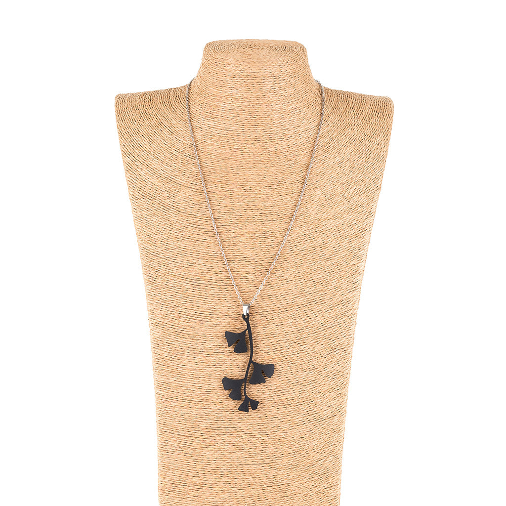 Handmade Ginkgo Leaf Pendant Necklace