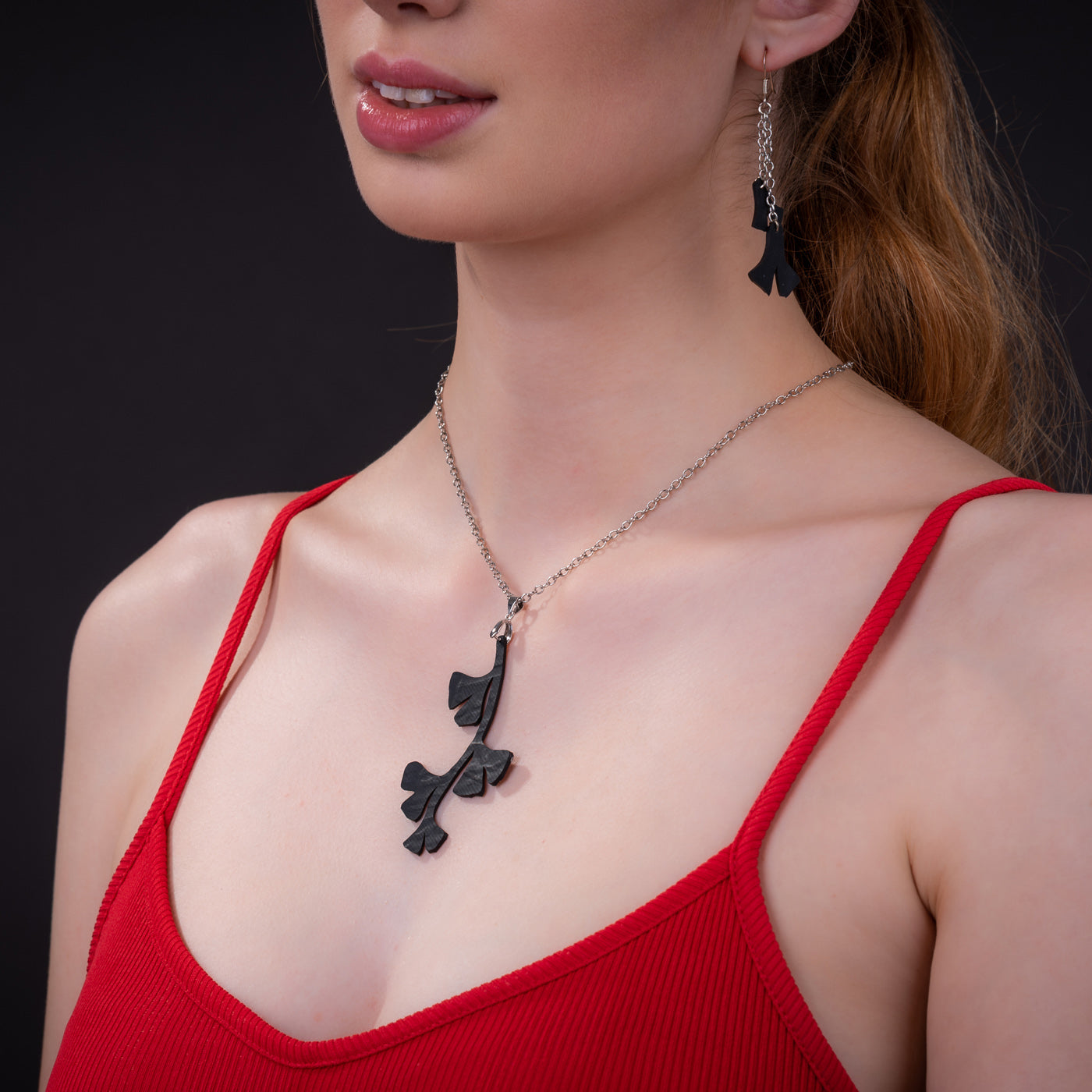 Handmade Ginkgo Leaf Pendant Necklace