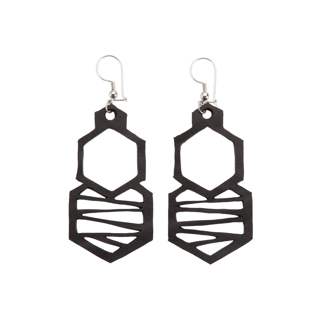 Honeycomb Handmade Rubber Earrings