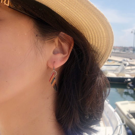 Soni Handmade Upcycled Skateboard Wooden Earrings